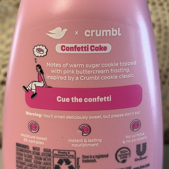 NEW CRUMBL X DOVE LIMITED EDITION CONFETTI CAKE HAND WASH - Picture 4 of 4